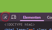 The button to inspect elements