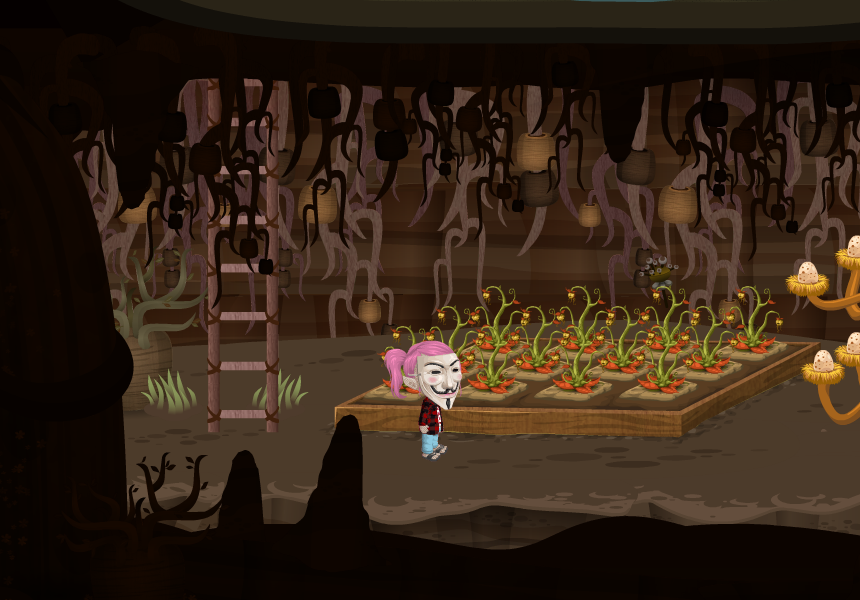 Underground harvesting in Glitch.