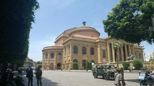 The theatre building in Palermo