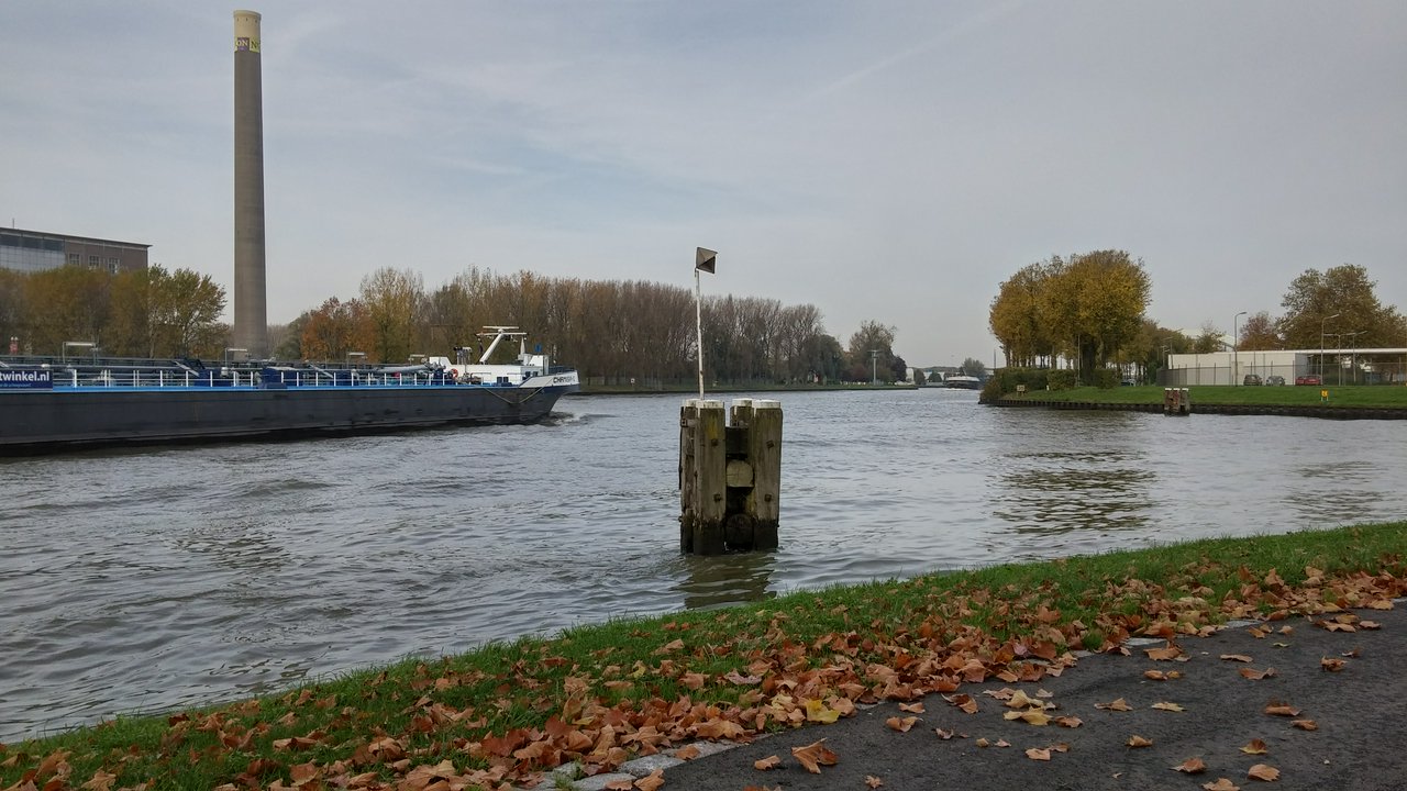 Barges in the Rhine near Utrecht