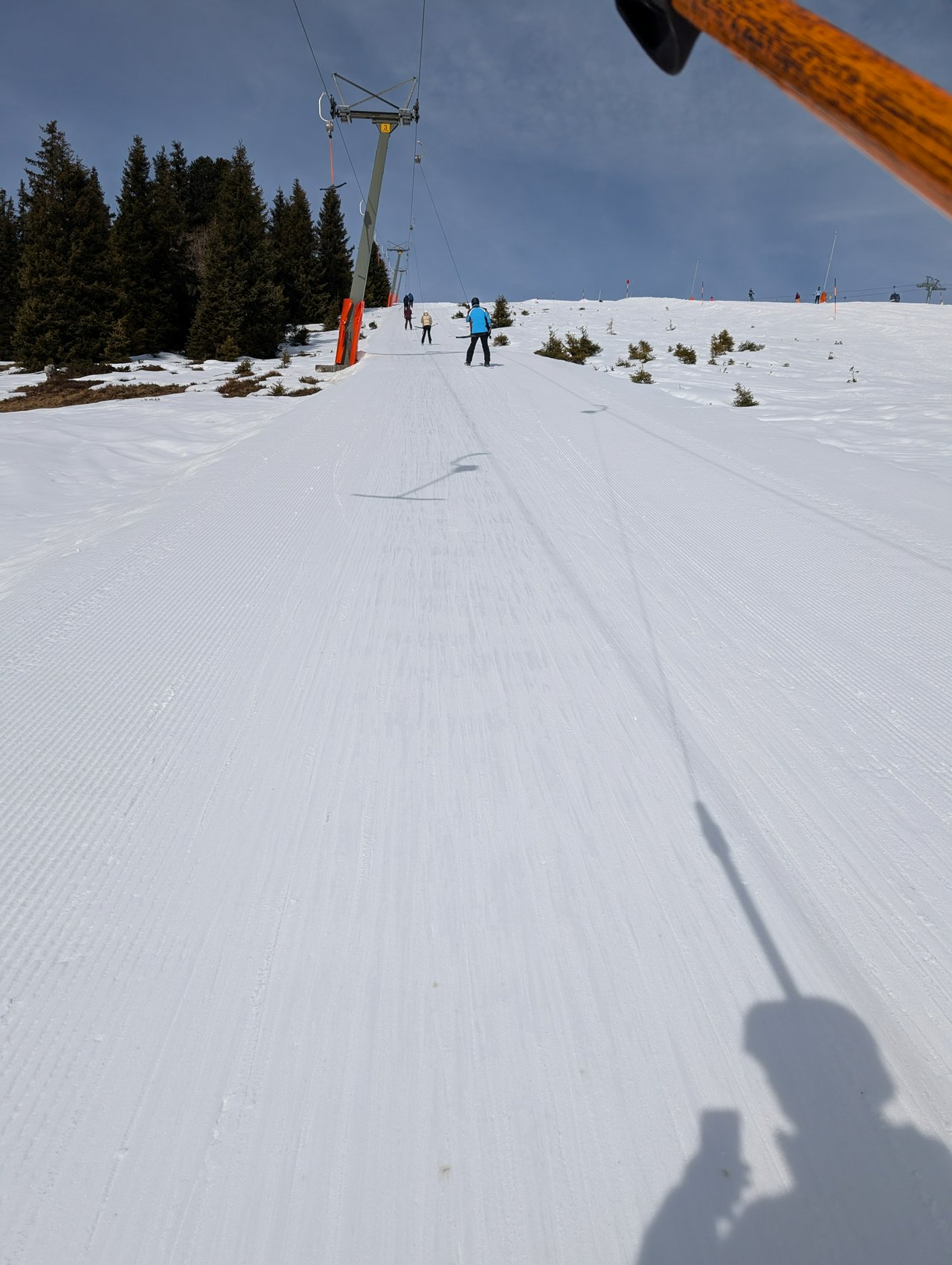 Shadow selfie on one of the few remaining T-bar lifts.