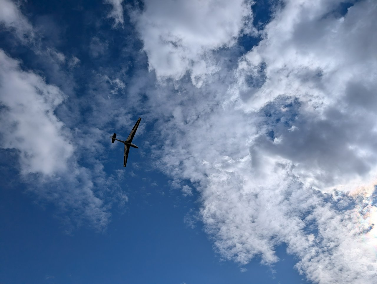 Sailplane landing at Terlet airfield