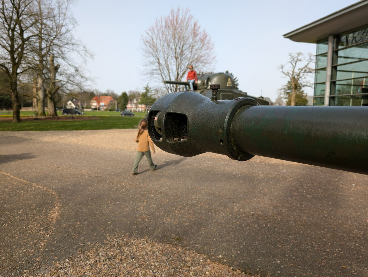 Climbing the Sherman tank