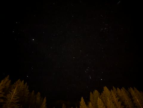 Starry night sky