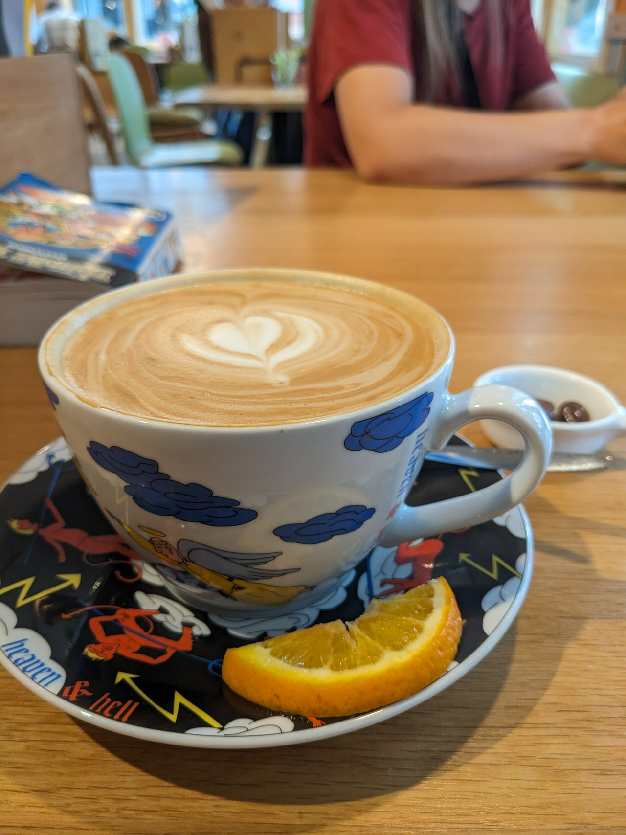 Soy latte at Bagels & Beans