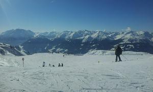 At the top of Zell, looking towards the Italian alps