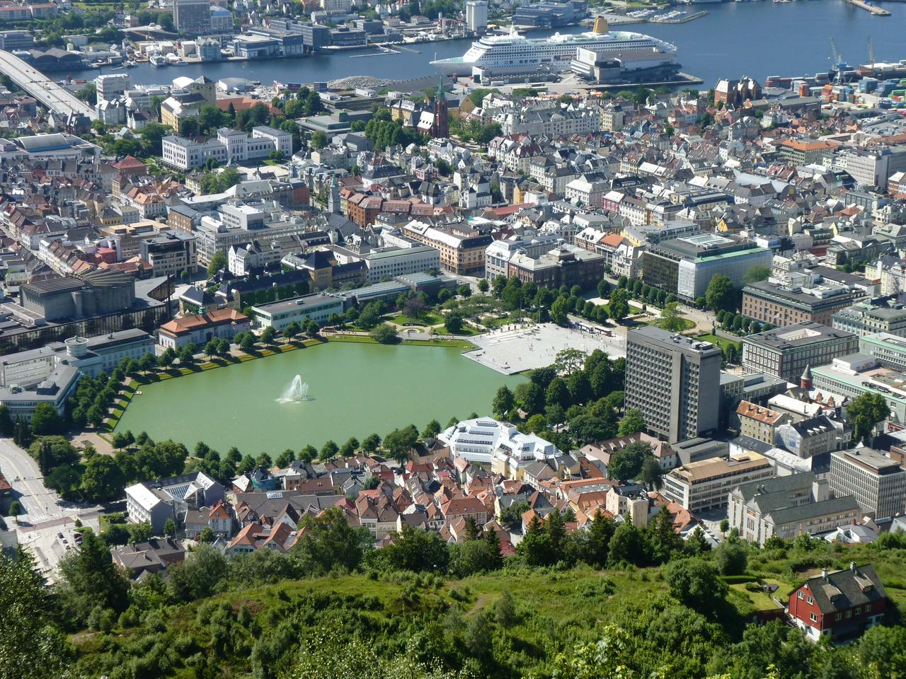 Bergen from the Fløibanen