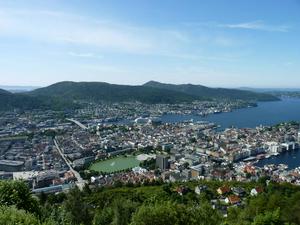 Bergen from the Fløibanen