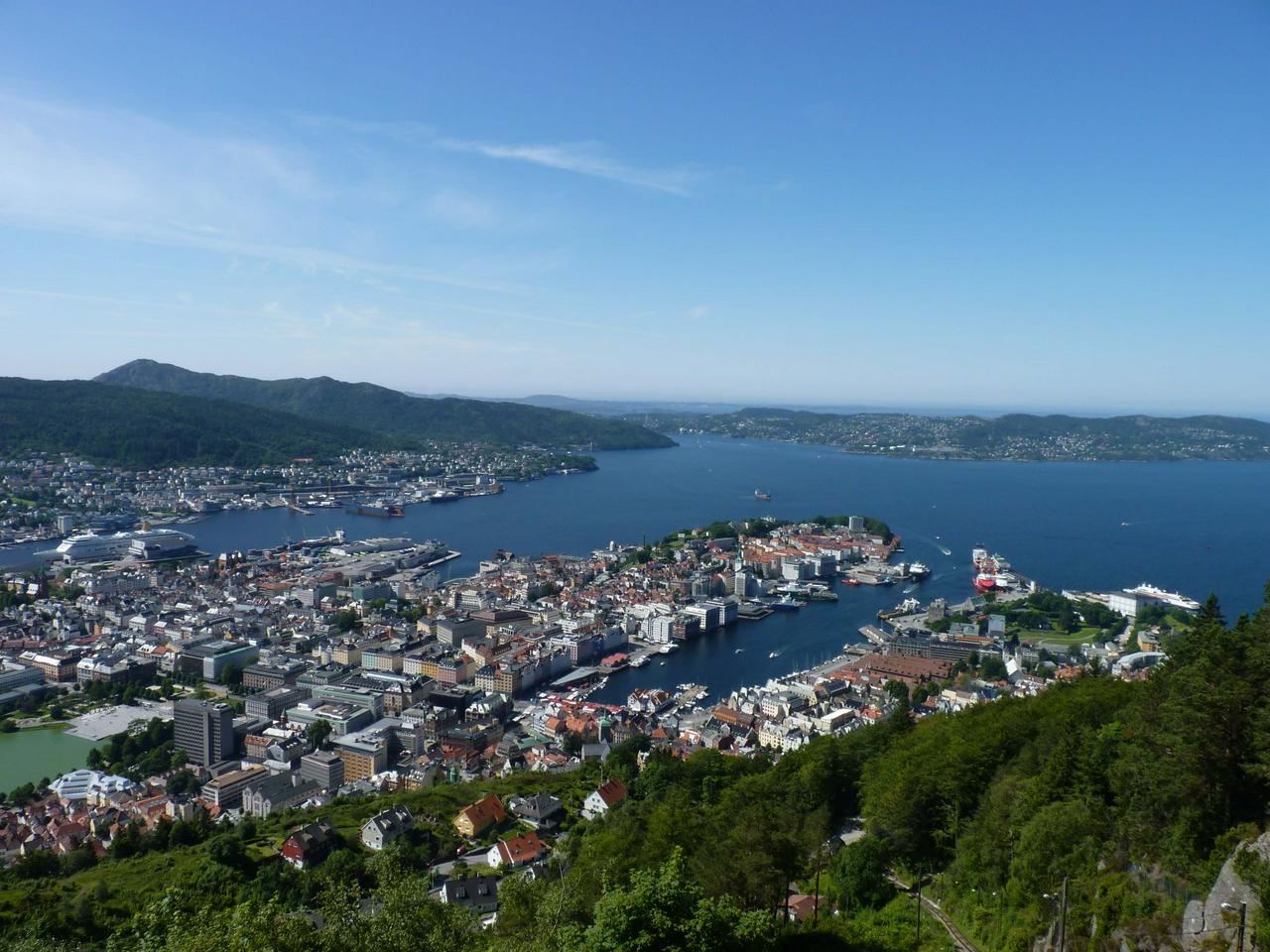 Bergen from the Fløibanen