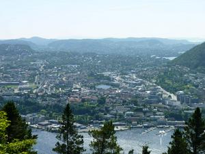 Bergen from the Fløibanen