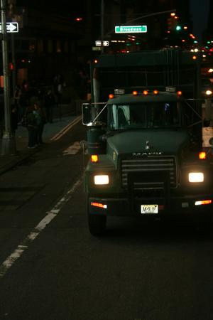 Big Mack dumpster at night