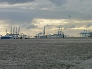 Cranes in the harbour of Hoek van Holland