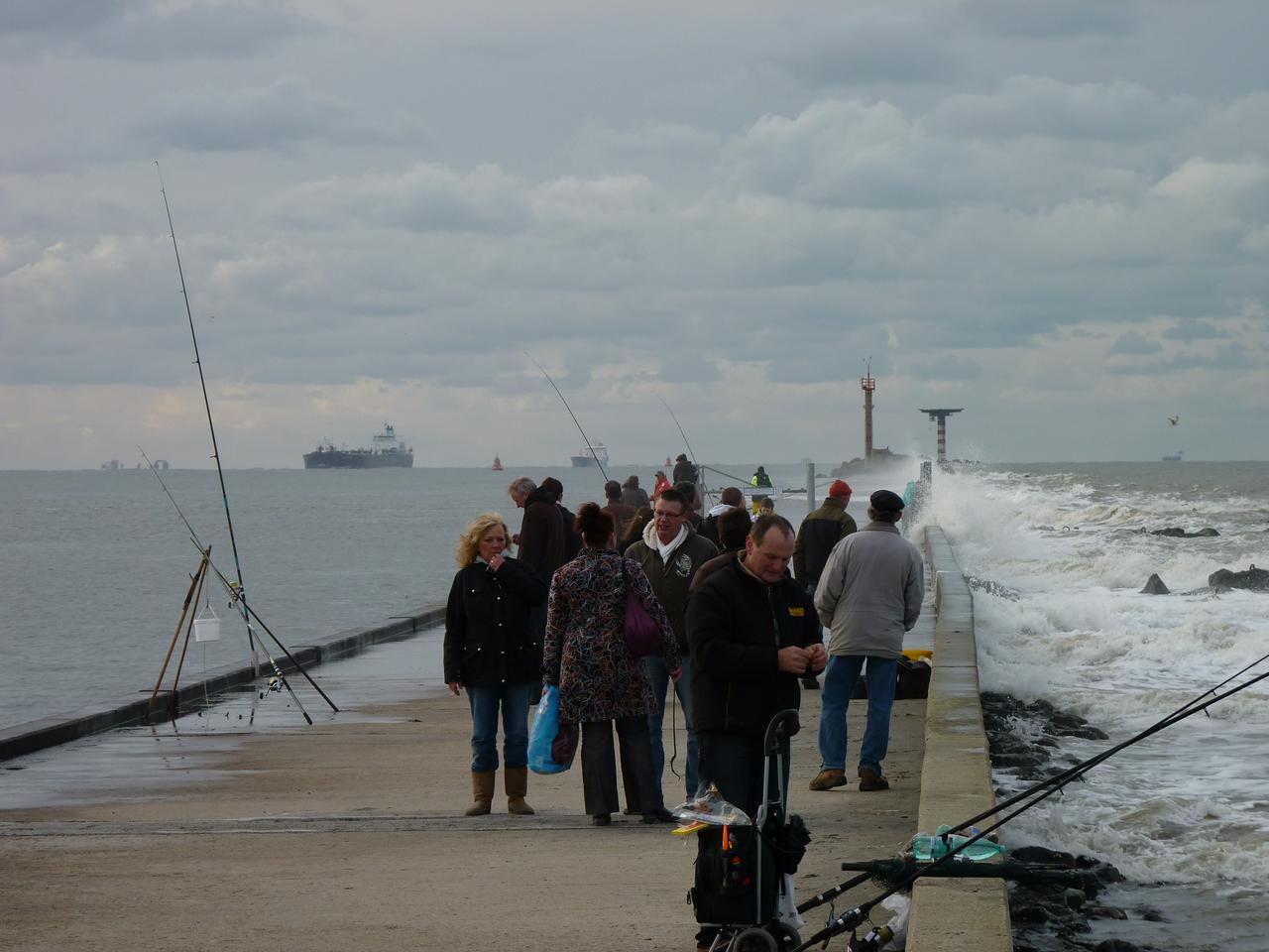 Crowded pier