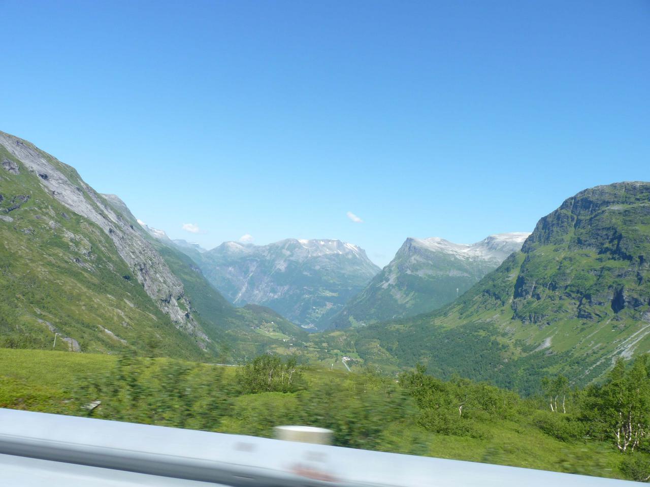 Driving to Geiranger