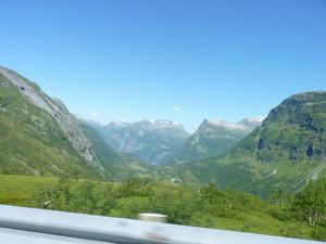 Driving to Geiranger