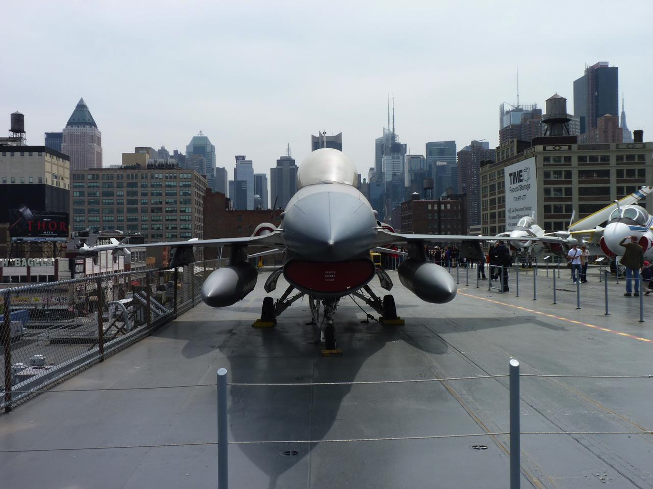 F-16 on USS Intrepid