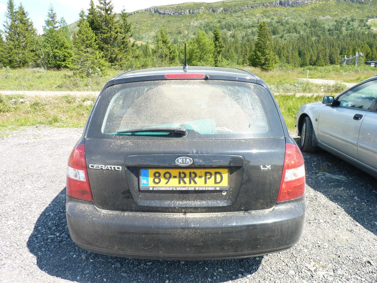 Fine dust collected on the car