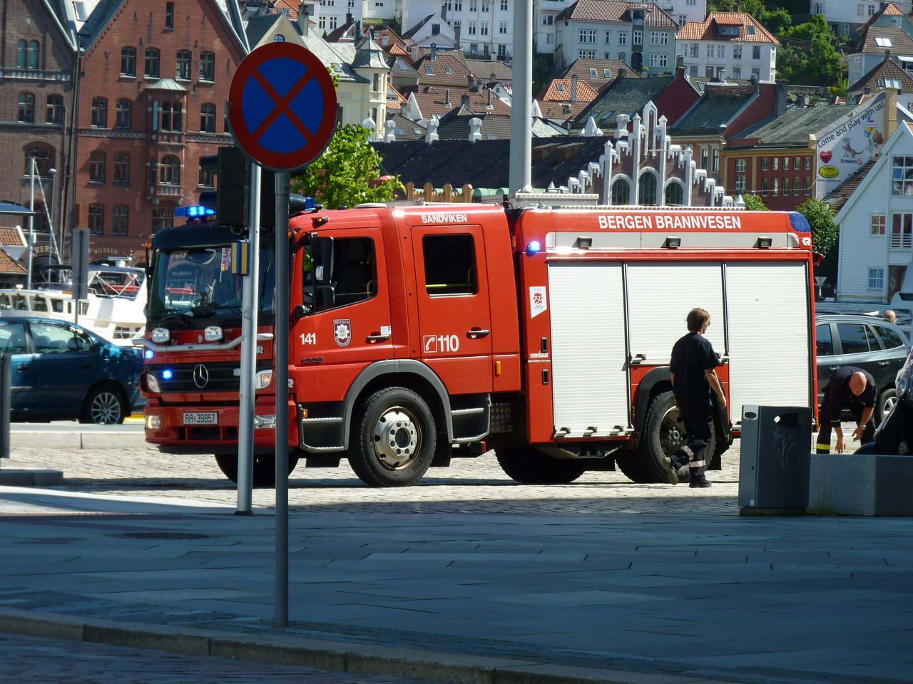 Firefighter truck in Bergen