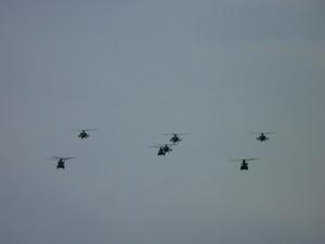 Helicopters in formation