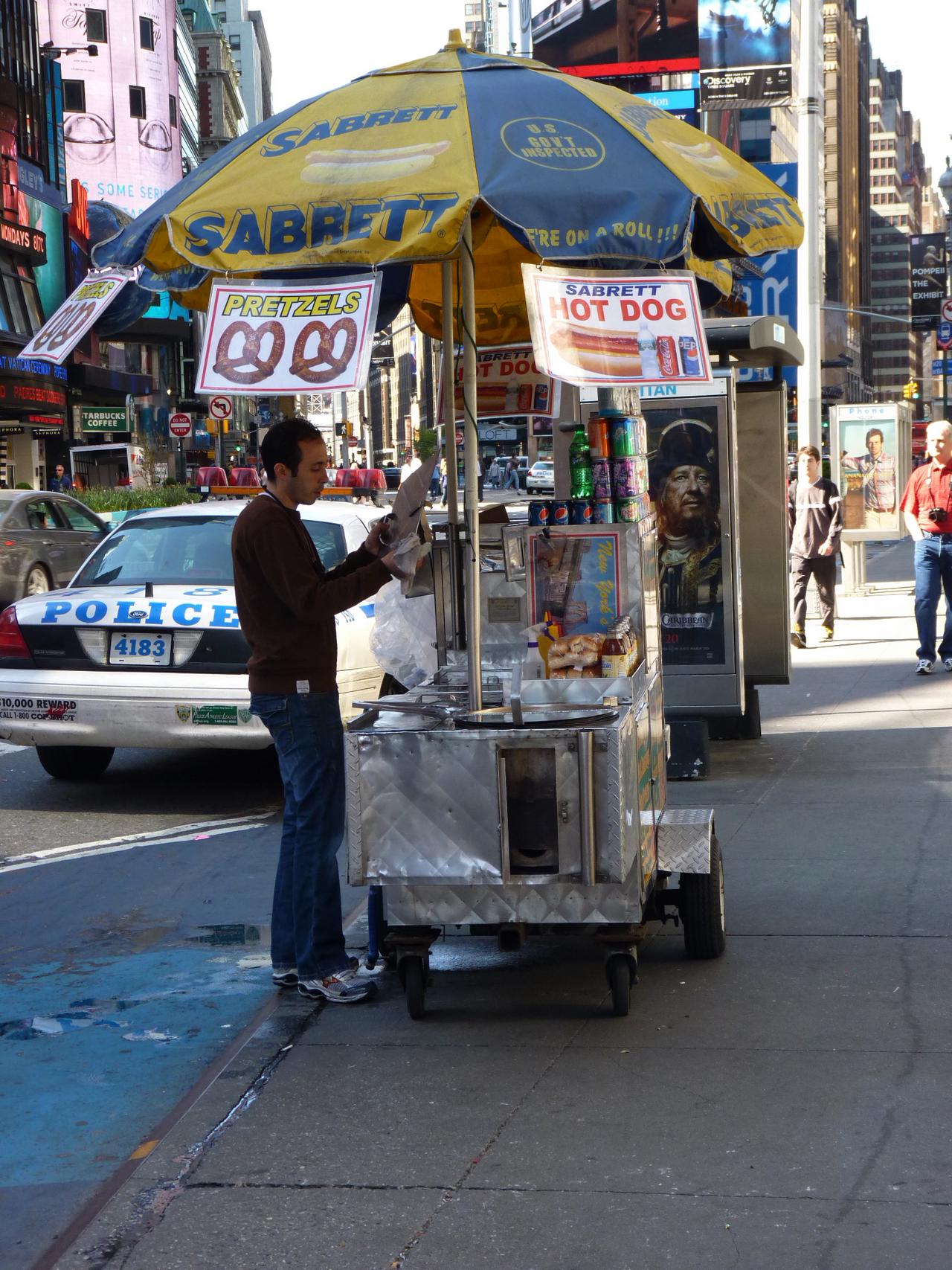 Hotdog stand in New York