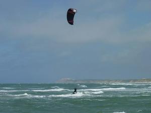 Kitesurfer at Løkken