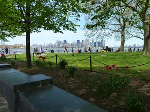 Lower Manhattan vanaf Liberty Island