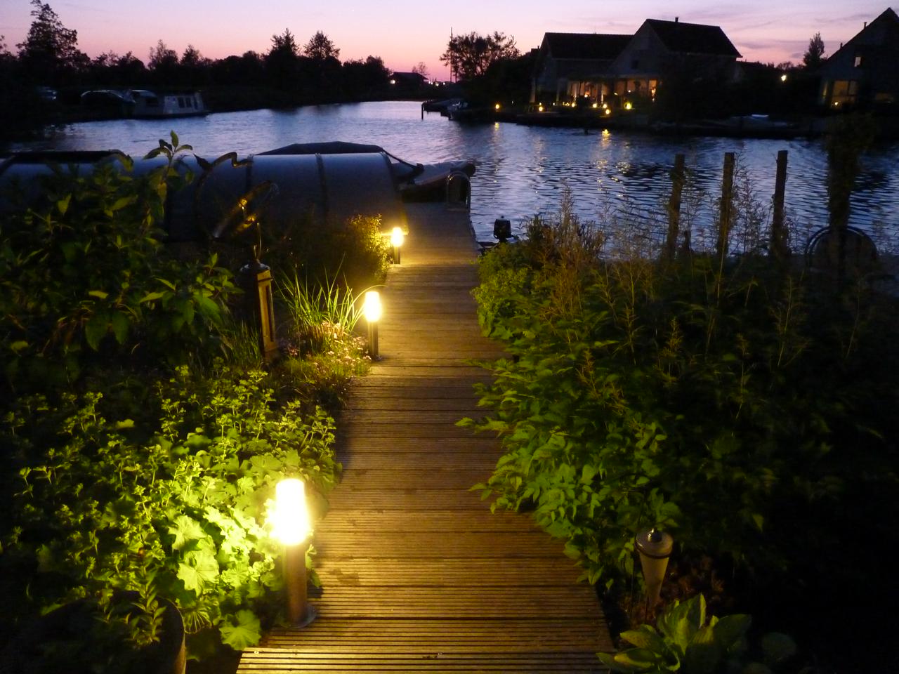 Sitting in the garden at dusk