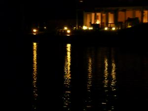 The neighbours house reflecting in the water