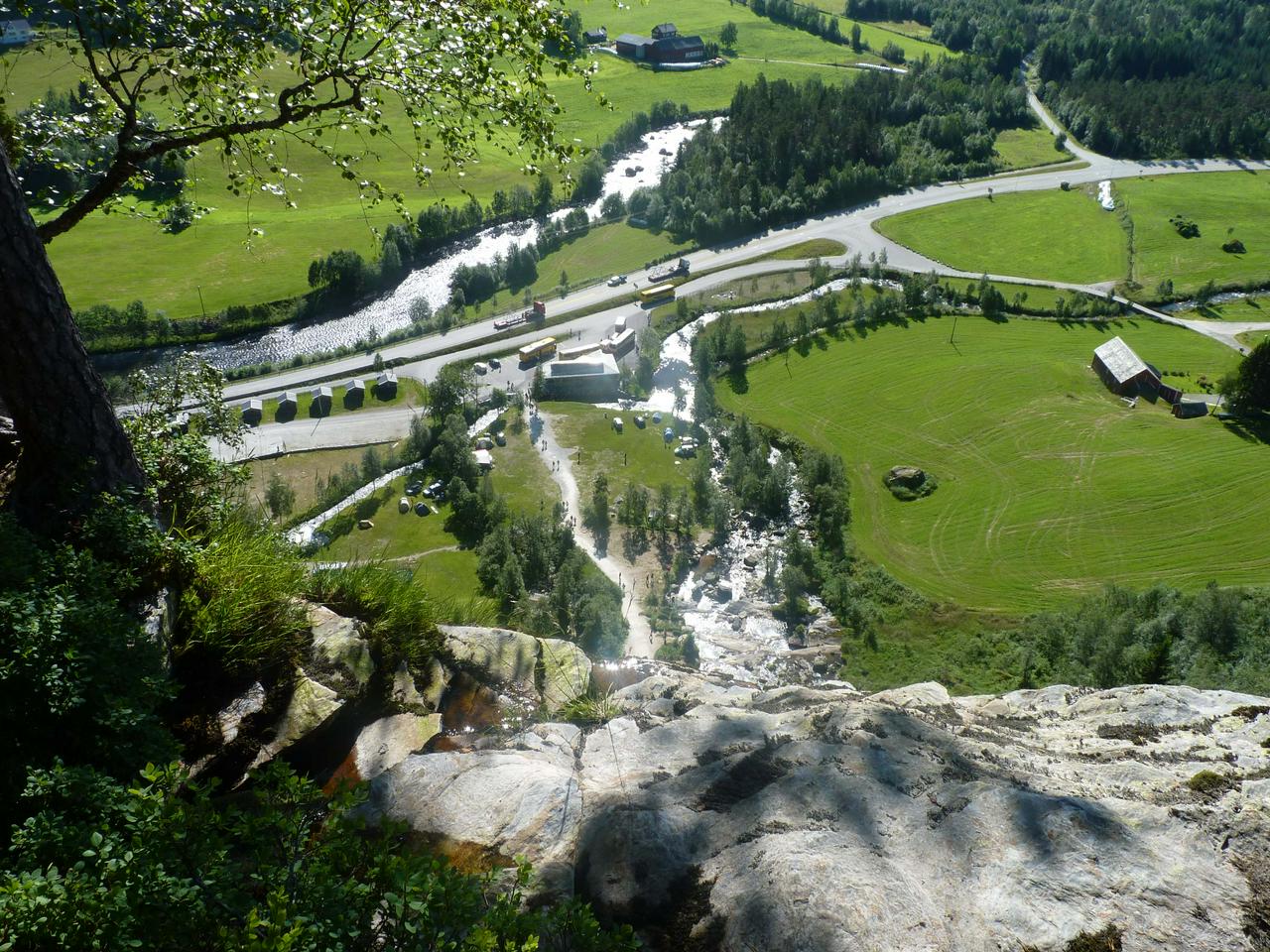 Top of Tvindefossen waterfalls