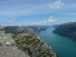 View of Lysefjord from Preikestolen