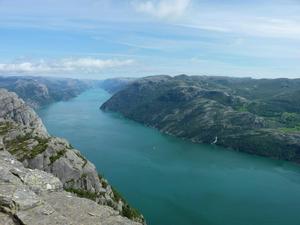 View of Lysefjord from Preikestolen