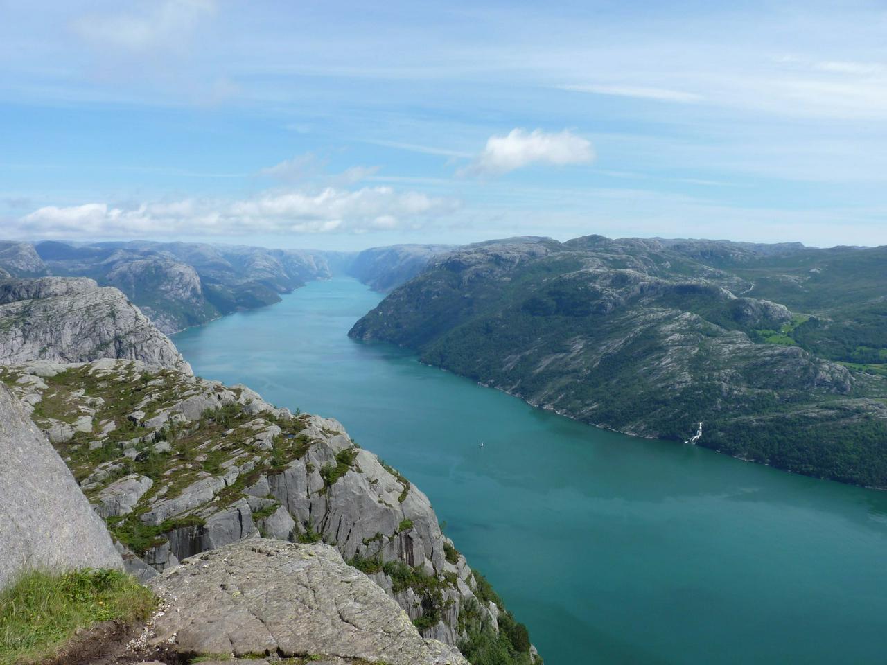 View of Lysefjord from Preikestolen