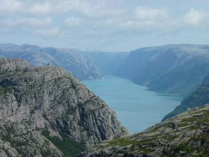 View of Lysefjord from Preikestolen