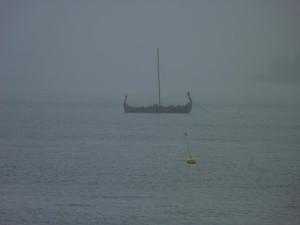 Viking boat near Sverd I Fjell